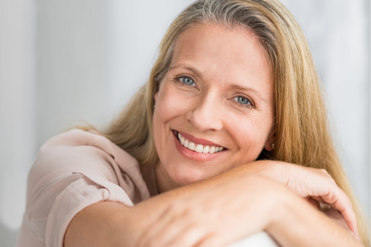 woman over 50 with beautiful skin
